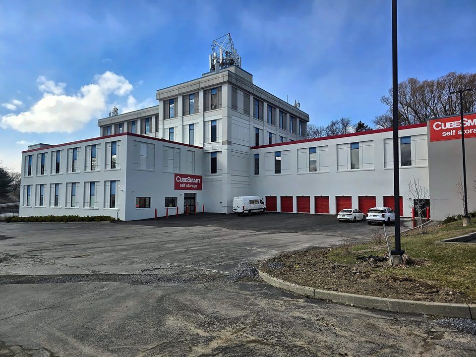 CubeSmart, Schenectady - Exterior work on a large self-storage conversion, 2025.